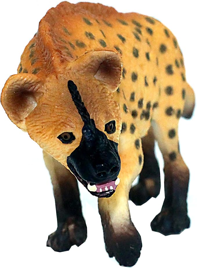 FUNSHOWCASE African Jungle Animals Hyaena Toy Figure Realistic Plastic Figurine Height 2.4-inch