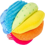 Montessori Baby Toys Play Kit Montessori Mirror Peekaboo Knob Puzzle, Medium Spinning Drum and Rainbow Fabric Ball Kit Toys for6-12Months Toddlers (Play Kit 3)