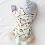 Newborn Baby Short Sleeve Bodysuit Cotton One-Piece Baby Clothes 5-Pack, 0-12 Months