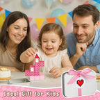 3 otters 12PCS Magnetic Building Blocks, STEM Learning Toys Magnetic Cube Kids Travel Activities with Storage Box for Girls Boys Birthday Gift (Castle)