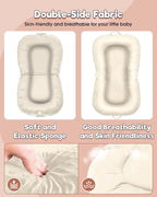 Baby Lounger Pillow 3-in-1 Infant Lounger Pillow for Newborn 0-24 Months, Portable Tummy Time Mat for Home and Travel, Breathable & Soft Baby Seat for Baby