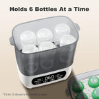 Baby Bottle Steamer and Dryer, Electric Steamer and Dryer for Baby Bottles, 4-in-1 Bottle Steamer and Dryer, Universal Fit for All Bottles, LED Touch Screen, Auto Shut-Off