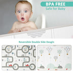 FLAGAV 79x59inch Play Mat for Baby - Extra Large, Non-Toxic, Waterproof Playmat for Indoor and Outdoor Use