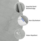 Baby Play Mat for Floor,1.3" Thick Elasti-Foam 50x50 Playpen Mat for Toddlers Infant Kids,Water-Repellent Soft Coral Velvet Tummy Time Mat,Non Slip Crawling Mat,Tatami Mat(Light Grey)