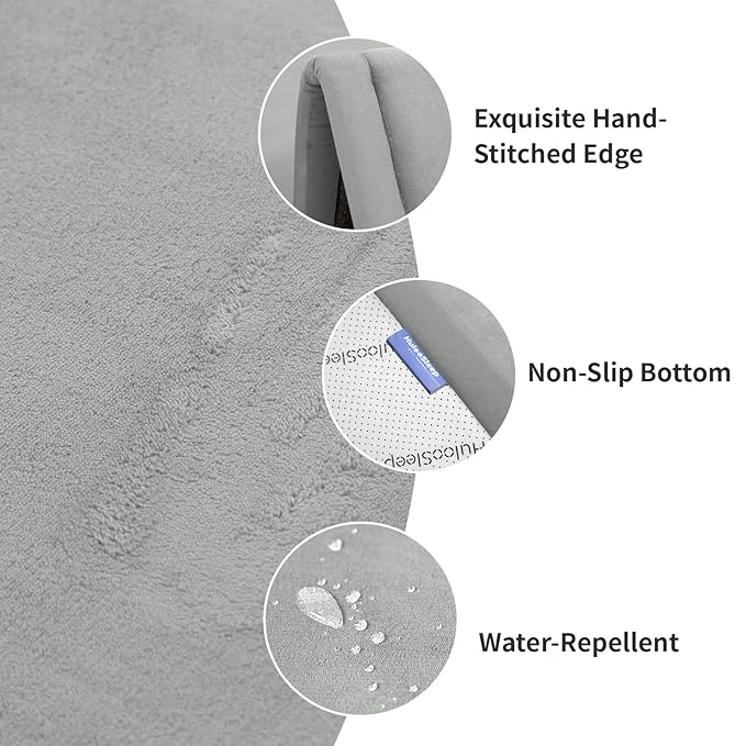 Baby Play Mat for Floor,1.3" Thick Elasti-Foam 74×50 Playpen Mat for Toddlers Infant Kids,Water-Repellent Soft Coral Velvet for Tummy Time, Non-Slip Backing for Crawling,Tatami Style(Light Grey)