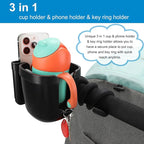 Accmor Stroller Cup Holder, Universal Cup Holder with Silicone Gooseneck Arm, Bike Cup Holder, 360° Rotatable Large Caliber Drinks Holder for Stroller, Bike, Wheelchair, Walker