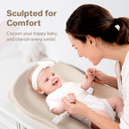 Wipe-Clean Baby Diaper Changing Pad Waterproof & Wipeable Teddy Bear Easy to Clean, Soft EVA Foam Changer Pads with Adjustable Safety Belt, Non-Slip Change Mat for Changing Station Table Dresser Bed