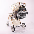 Wrangler Aztec Backpack Multifunction Baby Travel Bag with Changing Pad, Stroller Straps and Pacifier Case WG2204-91103BK