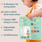 Cali's Books Dinosaur Alphabet Book for Toddlers 1-3 - Learn Dino ABC, Musical Books for Kids, Interactive Talking Baby Toddler Sound Book, Educational Song Learning Toys Singing Music Toy for Babies