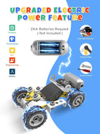 STEM Toys for 5 6 7 8+ Year Old Boy, 10 in 1 Electric Building Toys for Kids Ages 4-8 5-7 6-8, Educational Racing Construction Science Kit for Boys 4-6 8-10, Creative Activities Holiday Birthday Gift