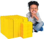 Big Blocks for Kids Ages 4-8 — Indoor & Outdoor Blocks Kids Games — Yellow Large Building Blocks - 48pc