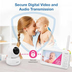 VTech Video Baby Monitor with 5" LCD Screen, Up to 17Hrs Video & 31Hrs Audio Battery Life, Night Vision, 1000ft Range, Pan-Tilt-Zoom, Lullabies, Soothing Sounds, Temperature Sensor, No WiFi: 924W