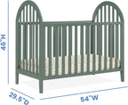 Delta Children Milano 4-in-1 Convertible Crib - Greenguard Gold Certified, Grassy Glen