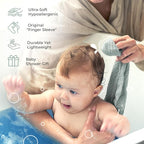 Momcozy Soft & Absorbent Baby Washcloths - 4 Layer Design| Medium Thickness| Premium Cotton for Newborns' Skin-Great for Bathing, Wiping & on-The-go Use, Shower Gift and Essential(5 Pack, 10x10 inch)