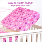 UOMNY Crib Sheet Heart Fitted Crib Sheets Baby Sheet for Standard Crib and Toddler Mattresses Nursery Bedding Sheet Crib Mattress Sheets for Boys and Girls 1 Pack Space Toddler Sheet