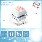 Keyboard Fidget Toys, Keyboard Fidget Keychain Keyboard Decompression Toys Keyboard Fidget Toy Button Stress Relief Gifts for Adult and Kids,Finger Clicker Toys,ADHD Toy,Cool Fidgets(Cat's paw)