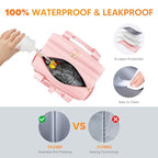 PIIOSER Breastmilk Cooler Bag with Ice Pack, Compatible with Wearable Breast Pumps & Accessories - Portable Pumps Carrying Case for Nursing & Working Moms, Pink