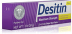 Desitin Maximum Strength Baby Diaper Rash Cream with 40% Zinc Oxide, Travel Size, 1 oz (Pack of 6)