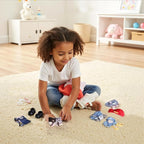 Clothes for 6.7in/17cm Doll, Set of 4 Cute Doll Accessories Includes Doll Hat+T-Shirt+Bib Pants+Shoes Set Premium Fashion Outfit for Collectors Unique Gift (Style F)