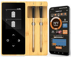 Smart Accurate Wireless Meat Thermometer - 2 Probes for BBQ, Smoking, Grilling, Cooking with Real-Time Alerts, Long Range Bluetooth, Dishwasher Clean, Waterproof for Indoor Outdoor Kitchen Use