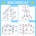 SpringFlower Fort Building Kit for Kids,STEM Construction Toys, Educational Gift for 3 4 5 6 7 8 9 10 11 12 Years Old Boys and Girls,Ultimate Creative Set for Indoor & Outdoors Activity,100 Pcs