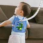 Toddler Harness Leash+ Anti Lost Wrist Link, Accmor Cute Dinosaur Kids Harness with Leash, Foldable Child Leash Baby Walking Wristband Assistant Strap Belt for Parent Boys Outdoor Activity