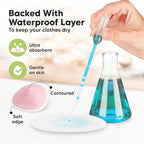 Organic Nursing Pads - 14 Washable Viscose Derived from Bamboo Breastfeeding Pads, Wash Bag, Reusable Breast Pads for Breastfeeding, Nipple Pads for Breastfeeding Essentials(Pastel Touch, L 4.8")