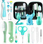 Baby Healthcare and Grooming Kit, 20 in 1 Portable Baby Safety Care Set with Hair Brush Comb Nasal Aspirator Electric Nail Trimmer Set Baby Essentials kit for Newborn Boys Girls (Green 20 in 1)