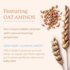 Babyology All Natural Baby Wash and Shampoo - 100% Edible Ingredients - with Organic Rose Water (Unscented) - 12 FL. OZ - Good for Sensitive Skin - Non Toxic - Tear Free (Pack of 2)