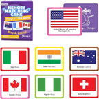 Menique Flags of The World Memory Matching Game – 100 Cards, 50 Countries to Match – Educational & Fun for Kids and Adults – Color-Coded by Continent – Learn Flags, Capitals, and Geography