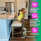 Tip Protector for Chairs - Patent Anti-Tip Chair Safety Device for Children - Anti-Tip Furniture, Child Safety Device for Toddlers - Prevent Chair Tipping for Safe Seating