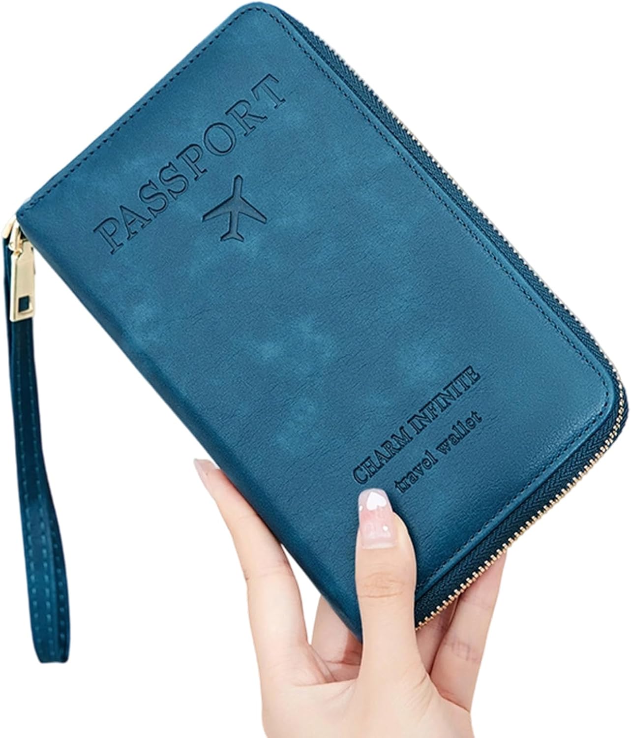 Leather RFID Blocking Passport Holder Travel Wallet, Passport Cover/Travel Wallet for Women/Men with