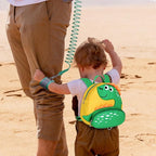Accmor Toddler Harness Backpack with Leash, Cute Kid Dinosaur Backpacks with Anti Lost Wrist Link, 4 in 1 Mini Child Harness Leash Walking Wristband Rope Baby Protection Belt for Boys Girls (Yellow)