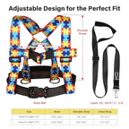 Safety Harness Leash for Kids with Autism, Special Needs and Older Children Ages 3-6 | Adjustable Walking Harness with Grab Handle and Tether | Keep Active ADHD/ASD Autistic Kids Safe
