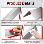 Stainless Steel Corner Guards 10 PCS Wall Corner Protector, 1 x 1 x 48 Inch Metal Corner Protectors for Walls, Silver