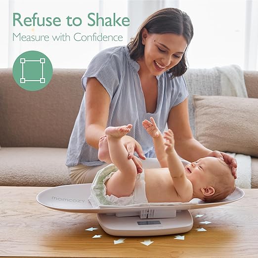 Momcozy Baby Scale, Multi-Function Scale for Body Weight&Height Measurement, Large Capacity for Toddler&Children&Pet&Adult, Perspectives Switch, Removable Tray, 5 Units, Digital LED Screen, Auto-Off