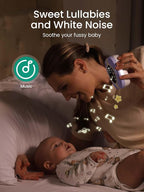GROWNSY Electric Nose Suction for Baby, Hospital-Grade Nasal Aspirator with Night Light,Soothing Lullabies, Baby Nose Sucker with 9 Adjustable Suction Levels, Purple