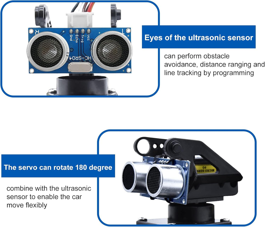 KEYESTUDIO Smart Car Robot,4WD Programmable DIY Starter Kit for Arduino for Uno R3,Electronics Programming Project/STEM Educational/Science Coding Kit for Teens Adults,15+