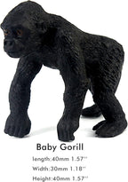 FUNSHOWCASE African Jungle Animals Baby Gorill Toy Figure Realistic Plastic Figurine Height 1.7-inch