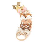 Baby Girl Headbands with Bows Soft Nylon Newborn Toddler Hairbands Handmade Baby Hair Accessories for Infant Girls Kids