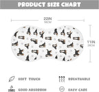 2 Pack Muslin Burp Cloths Bernedoodle Dogs White Cotton Baby Burp Cloths Ultra Soft Burping Cloth Absorbent Spit Up Rags for Newborn Boys Girls 22x11 Inch