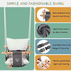 2 in 1 Baby Jumper with Toddler Swing, Baby Jumpers and Bouncers,Indoor Outdoor Toddler Swing Set, Cotton, White