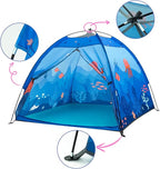 Undersea World Kids Play Tent, Kids Play Tent Foldable Pop Up Indoor Outdoor Party Undersea World Playhouse Tent Toy for Boys Girls-47 * 47 * 41 (Blue)