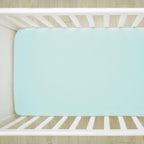 HonestBaby Unisex-Baby Fitted Crib Sheets Set Standard Mattress, 100% Organic Cotton Baby Boys, Girls, Neutral, 1 Pack - SAGE, One Size