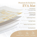 PopsyKosy Premium Baby Foam Play Mats - Stylish Floor & Exercise Puzzle Mat for Toddlers and Kids- 6 Soft, Non-Toxic, Odorless, Peel-Resistant Foam Tiles - 6ft x 4ft - 0.5” inch Thick, Warm Beige