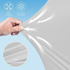 Cute Castle Cooling Cover Pregnancy Pillows, Soft U-Shape Maternity Pillow with Removable Cover - Full Body Pillows for Adults Sleeping - Pregnancy Must Haves - Jumbo 57 Inch - Light Grey