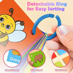 Toddler Learning Flash Cards, 60 PCS Double Sides Flashcards for Alphabets, Numbers, Colors, Shapes, Sight Words, Baby Cognitive Flashcards for Kids, Preschool Kindergarten Learning Activities