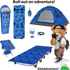 KidzAdventure 2 in 1 Indoor/Outdoor Tent for Kids, Small 1 or 2 Toddler/Kids Tent, Backpacking, Lightweight and Easy Pop up, Ideal for Backyard, Outside Camping, or Play Fort