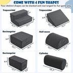 Jela Foam Blocks 6Pcs Soft Play Equipment Luxury Corduroy Fabric, Toddler Climbing Toys Indoor Soft Play for Toddlers