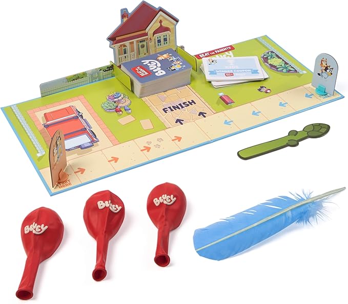 Spin Master Games, Bluey Beat The Parents, Head-to-Head Trivia & Fun Family Game Night Challenges, Easy Play, Bluey Toys, Kids & Family, 2-6 Players, for Ages 5 & Up